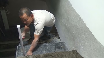 kỹ thuật ốp đá cầu thang nhanh chuẩn