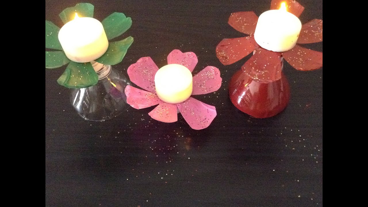 Recycle Water Bottle Candle Light Holder YouTube