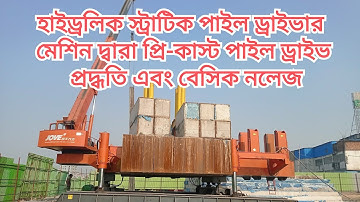 How to drive pre cast pile with hydraulic static pile driver machine