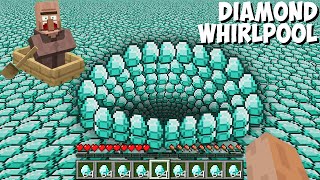 What TO DO IF YOU ARE IN A WHIRLPOOL OF DIAMOND in Minecraft ! DIAMOND WATER !