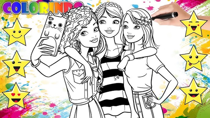 Desenhos para pintar a Barbie girl art for kids Pinturas da boneca Barbi  para criança DESENHOLANDIA 