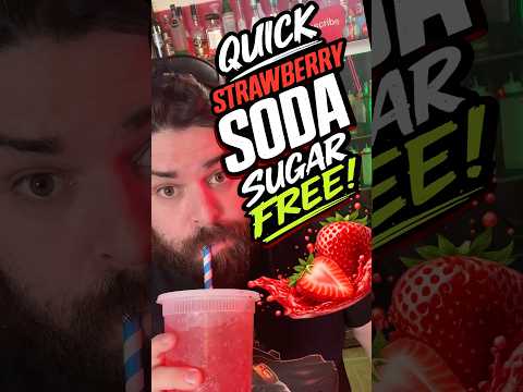 🥤🍓 The EASIEST Sugar-Free Strawberry Soda! Zero Alcohol & So Refreshing! 🍓✨ #Shorts #Mocktail