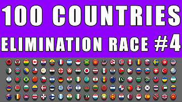 100 Countries Elimination Marble Race 4 in Algodoo \ Marble Race King