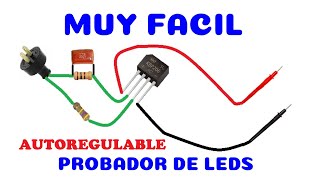 CÓMO HACER UN SENCILLO PROBADOR DE LEDS (con componentes que tienes en el taller)