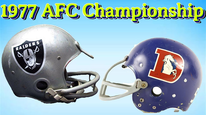 Thrilling AFC Championship Game Highlights:  1977 Raiders At Broncos