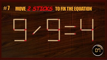 Matchstick Puzzle | Matchstick Logic Puzzles | Matchstick Tricks#BrainGames #MatchstickChallenge