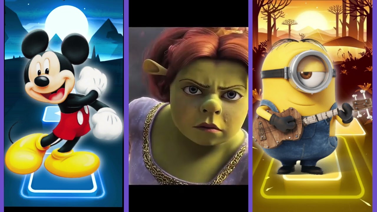 MIKKI MAUS 🆚️ SHREK 🆚️ MINION Eng zo'r raqs jangi! 🐭👹🎸 #59