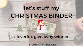 CHRISTMAS BINDER Stuffing | Winner of Giveaway @cleverfoxplanners