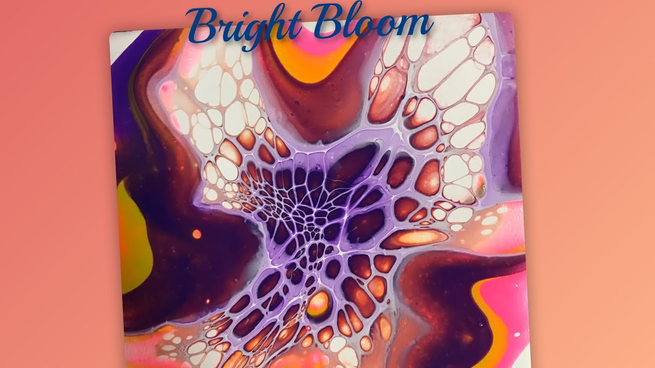 (534) Bloom Technique, Mini Blower, and Spin, Acrylic Pouring Painting YouTube