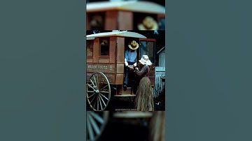 Mailman selling stamps in 1903 - Restored Footage