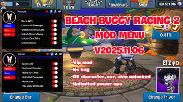 BEACH BUGGY RACING 2 MOD MENU - V2025.11.06