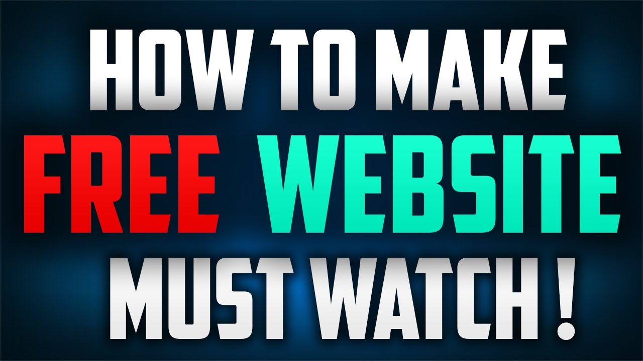 How To Make a Free Website/Blog In Hindi - YouTube