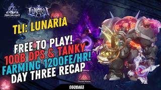 Torchlight Infinite Lunaria: F2P SERIES! // Day THREE! 100B DPS & Farming Profound //TLI: SS12