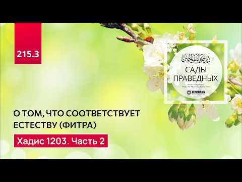 215.3 Сады праведных. О том, что соответствует естеству (фитре). Хадис 1203. Часть 2