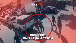 Los "chineros" en plena acción, asaltando en La Merced