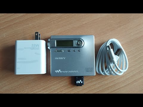 Sony Walkman net md portable mini disc player MZ N10 silver
