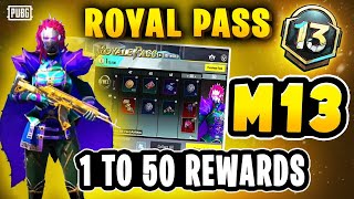 M13 ROYAL PASS PLUS 1 TO 50 REWARDS OPENING / PUBG M13 Royal Pass