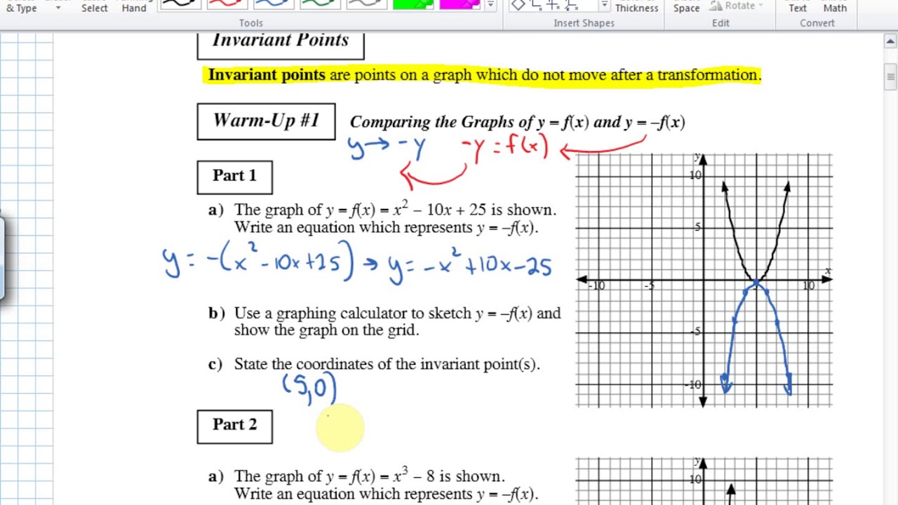 Pr Math 12 Unit 2 Lesson 5,6 Reflections - YouTube