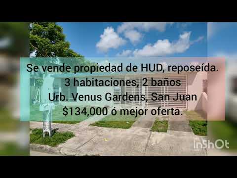 (Opcionado) Se vende casa de 3 habitaciones, 2 baños. Urb. Venus Gardens, San Juan / $134,000