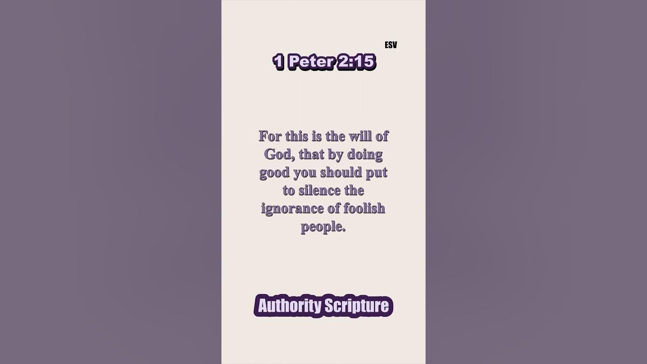 Authority That By Doing Good You Should Put To Silence The Ignorance authority-that-by-doing-good-you-should-put-to-silence-the-ignorance
