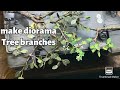 Make diorama tree branches from wire #dioramatree #papercraft