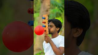 Power of Bamboo Air on Four Balloons 🎈⚡ | DIY Experiment#FourBalloons #BambooAir