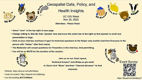 Geospatial Data, Policy, and Health Insights - UC GIS Week 2025 - Day 3