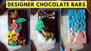 Designer Chocolate Bars | Personalized Homemade Chocolate Bars - 3 flavours
