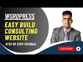 how to make a consulting website in wordpress