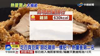 吃百頁豆腐跟啃雞排一樣肥! 熱量衝第二名│中視新聞 20220407