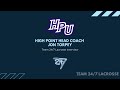 High point head coach jon torpey