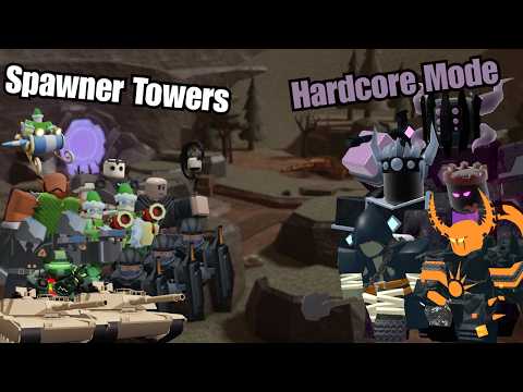 Solo Hardcore with Only Spawner Towers | TDS