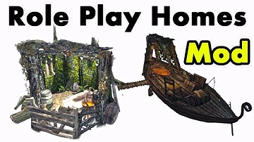 Skyrim Home Mod Riften Raft + Shack for Role Play