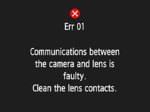 Canon Err 01 - How to fix faulty lens communication 📷. 