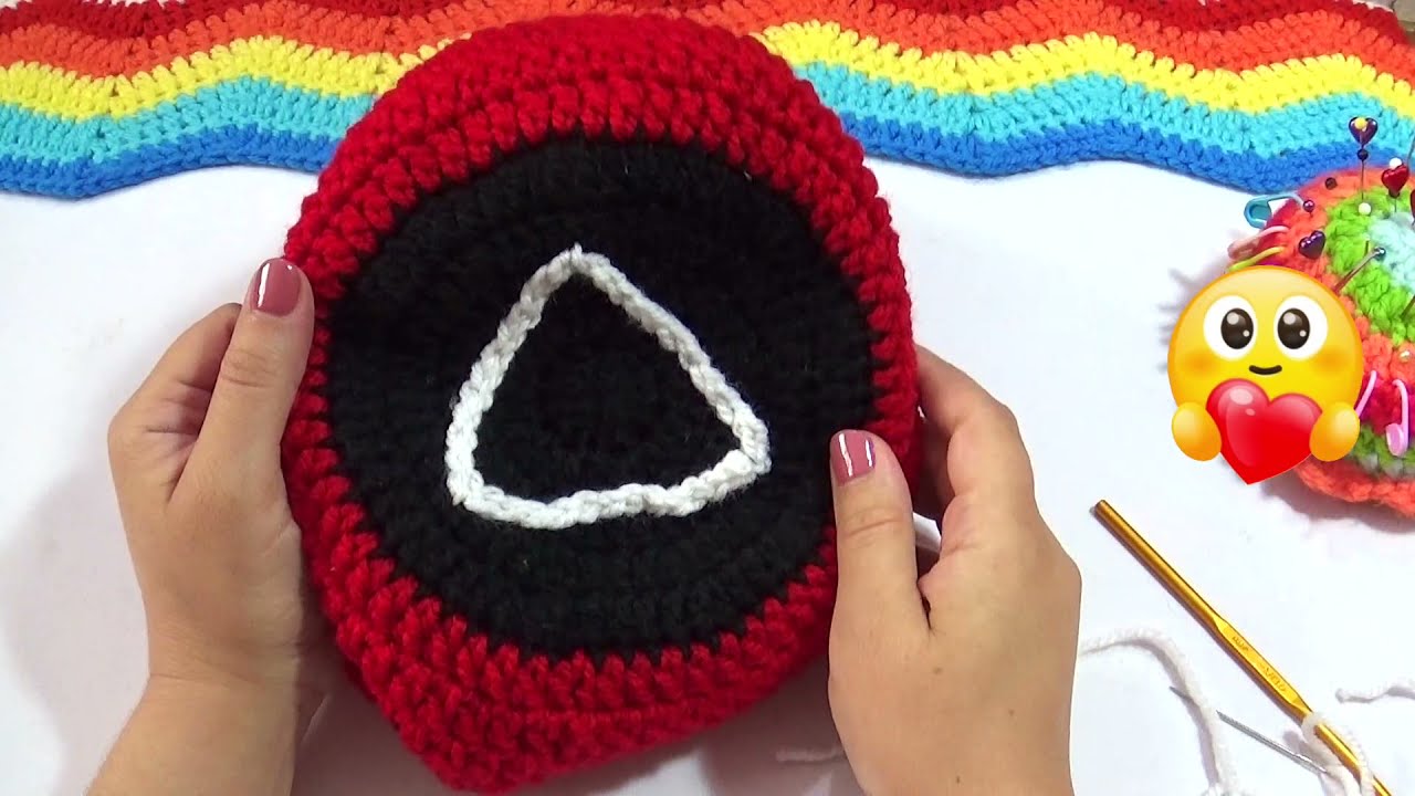 Gorro Juego del Calamar A Crochet paso a paso Squid Game hat