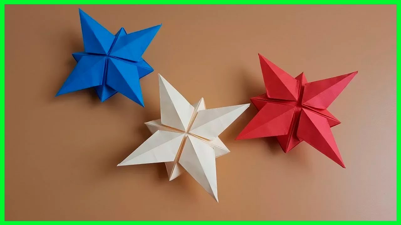 Estrellas De Papel 3d How to make a 3D star - Origami - YouTube