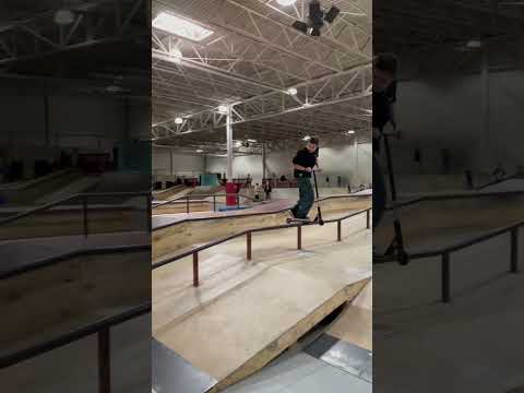 Modern skatepark with