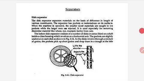 EPE5312, Class 6 Cleaner Grader & Separator By Yogesh Chouhan