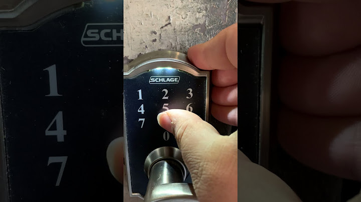 Schlage keypad lock change code without programming code