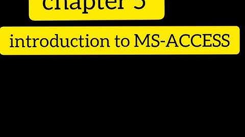 class 9th chapter 5 (introduction to MS-Access) part 2