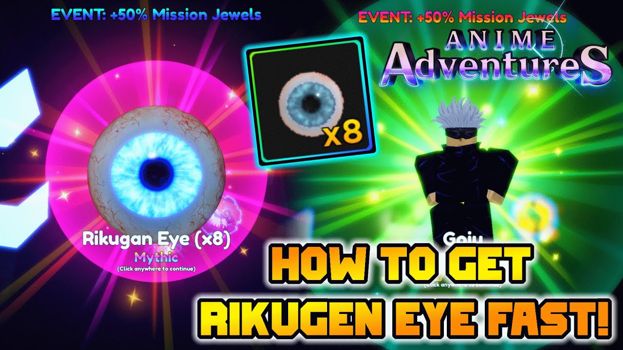 🧿HOW TO GET RIKUGEN EYE FAST  GET 2 EYE IN A SINGLE INFINITE In Anime  Adventures Roblox 