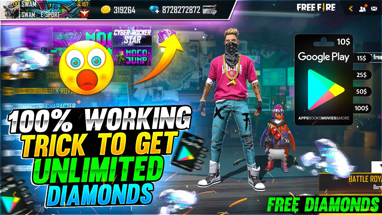 Free Fire Unlimited Diamond Trick, How To Get Free Diamond In Free Fire