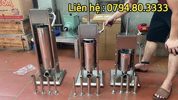 Báo giá máy đùn xúc xích, nhồi lòng heo, làm dồi sụn đa năng 3-5-7L inox siêu bền