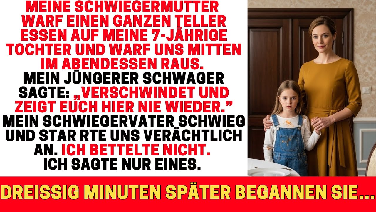 MEINE SCHWIEGERMUTTER WARF ESSEN AUF MEINE 7-JÄHRIGE TOCHTER UND WARF UNS RAUS