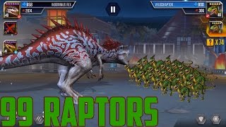 Revenge of raptors - Jurassic World The Game - 99 Raptors