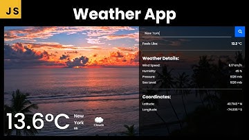 Create a Responsive Weather App with Live Video Background | HTML, CSS, JS & Weather API