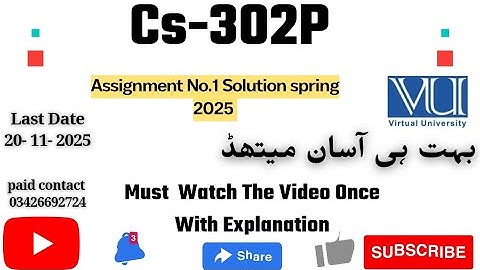 (CS302P)Digital Logic Design Practical’s  Assignment # 01 2025 💯 Percent Paid Whatsapp 03426692724