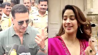 Bollywood Janhvi Kapoor And Akshay Kuma Casts Her Vote @ Lok Sabha Elections 2024 | Tupaki