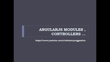 How To Use Modules And Controllers  In Angular JS 1 In Telugu
