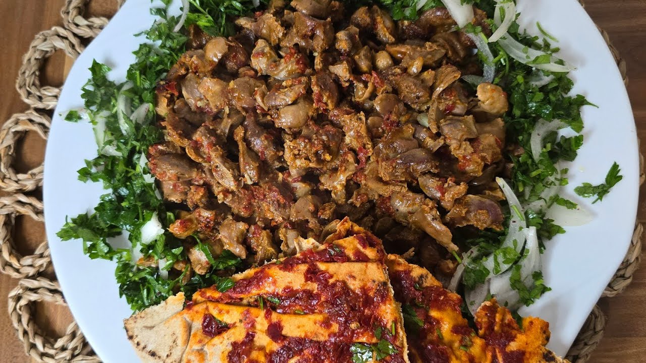 قوانص الدجاج بتتبيلة مميزة ولذيذة